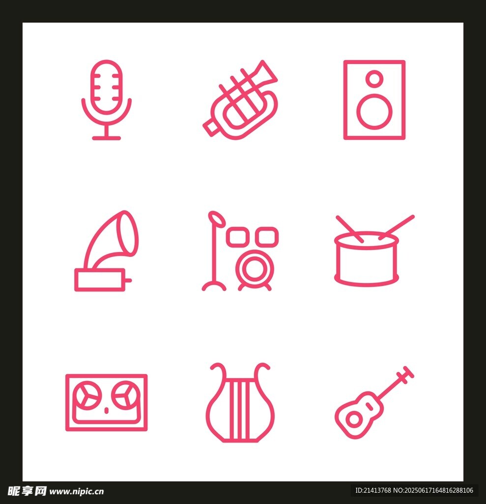 音樂相關圖標集合