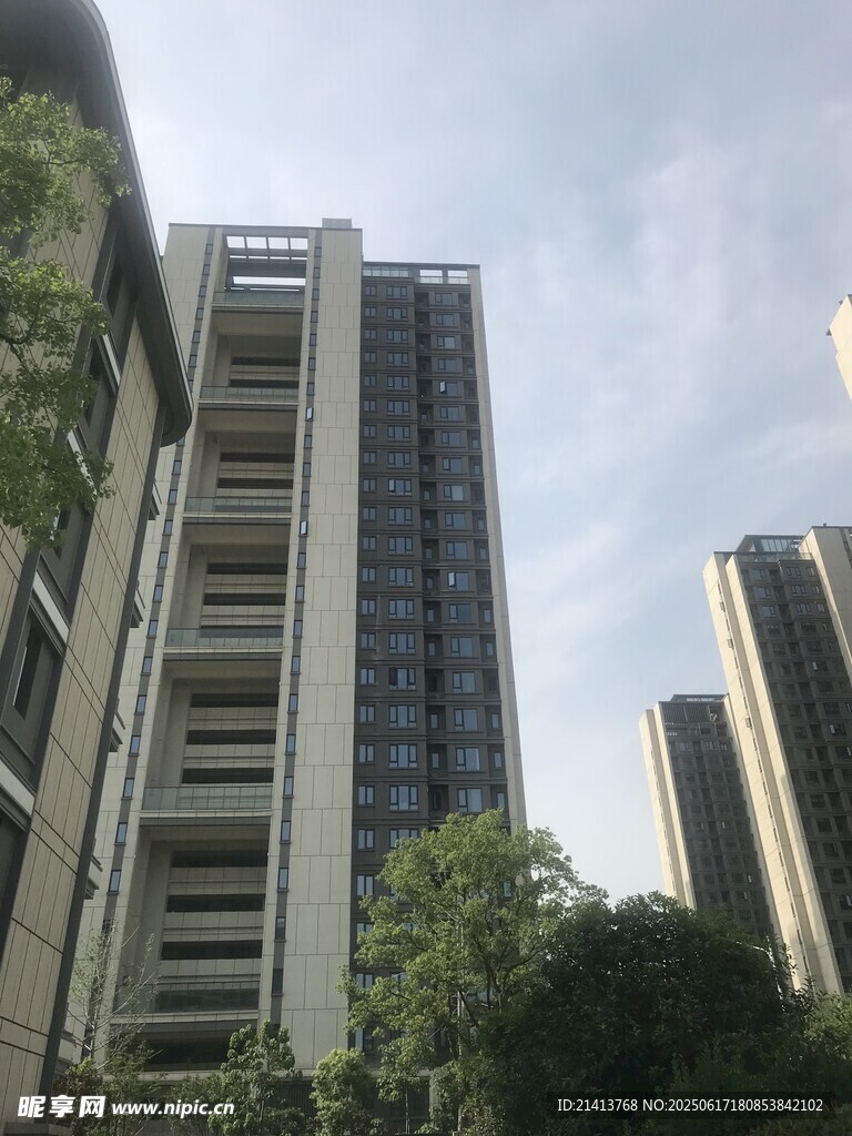 現代高層住宅樓景觀