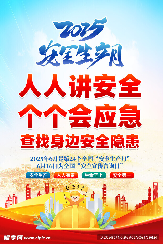 2025年安全月 安全生產展板