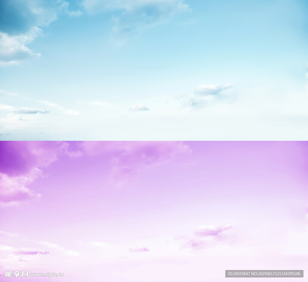 夢(mèng)幻天空紫色云海美景