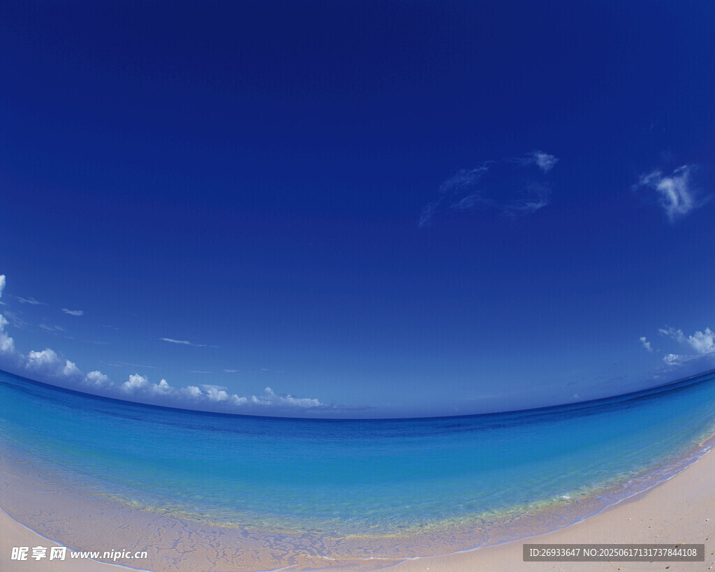 夢幻藍色海灘美景