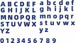 牛仔布車邊英文字母 數字