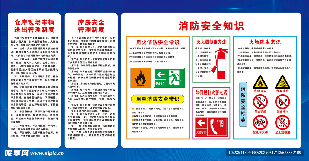 車輛進出管理消防安全標識牌