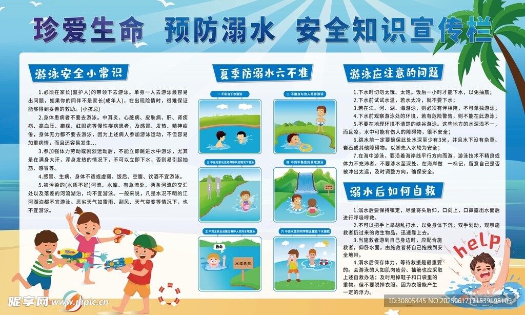 夏季防溺水安全知識宣傳