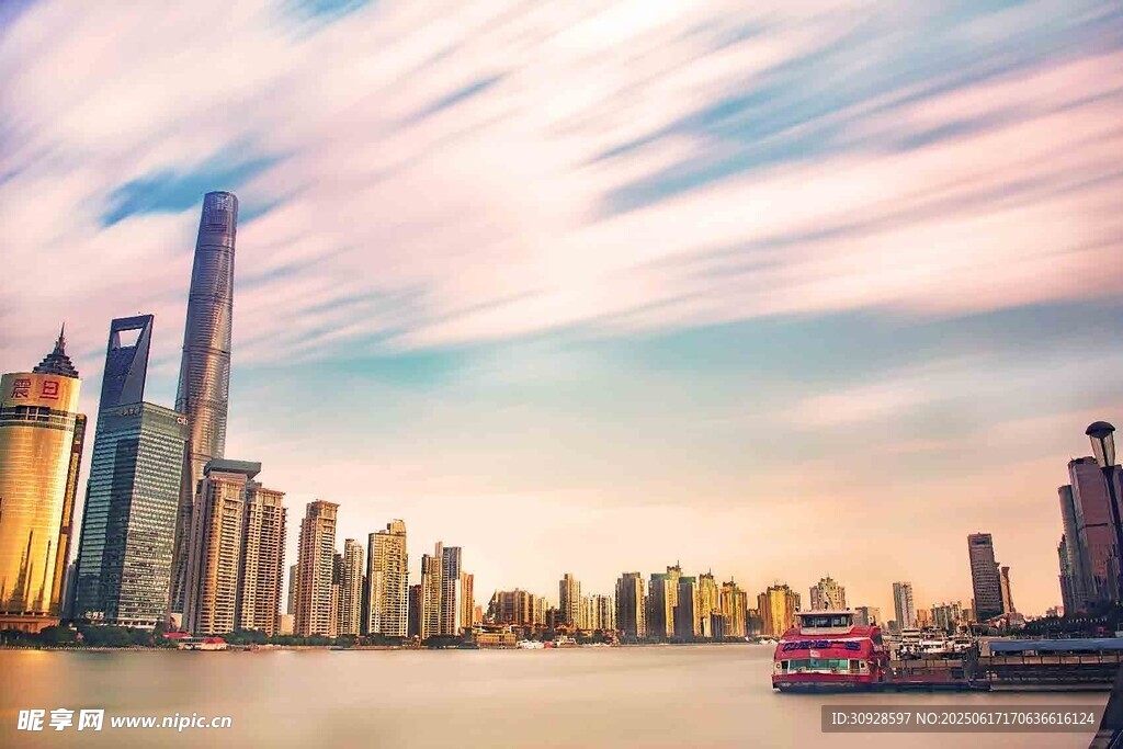 上海外灘城市天際線美景