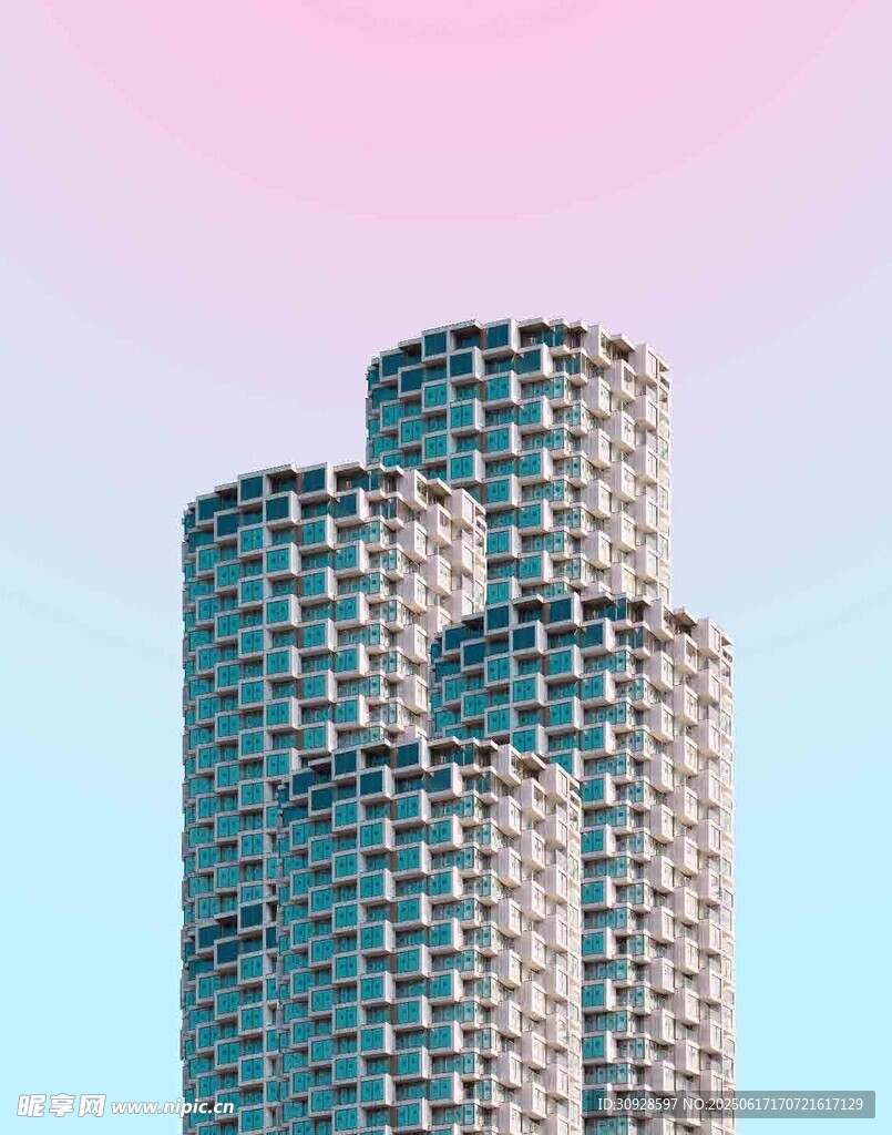 現代幾何風格高樓建筑