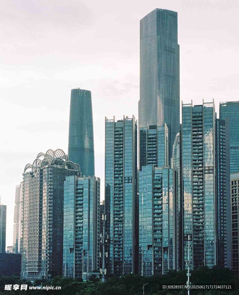 現代都市摩天大樓景觀