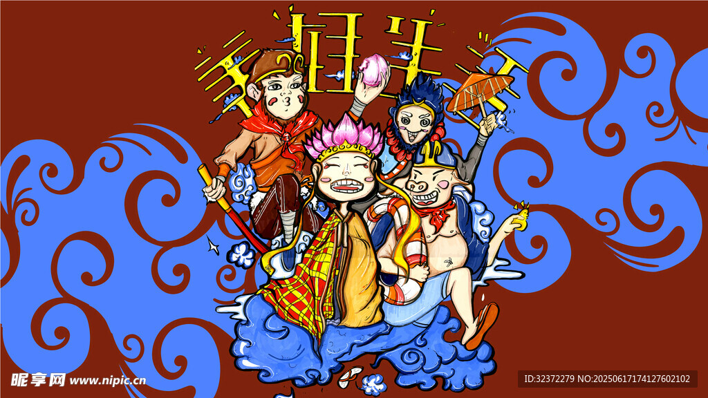 傳統神話角色插畫