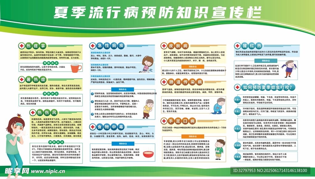 夏季流行病預防宣傳欄