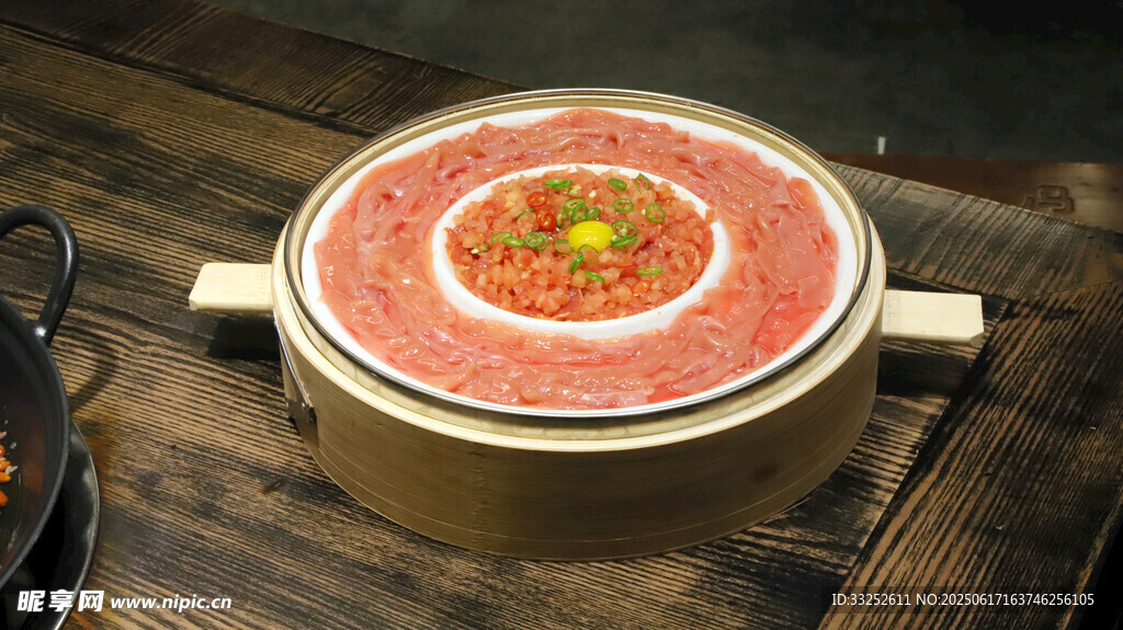 鴨腸 牛肉