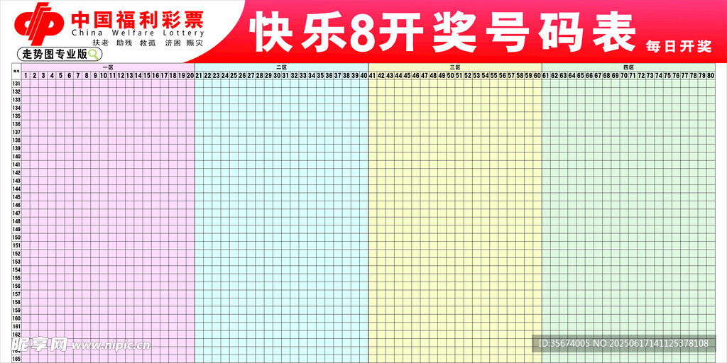 中國福彩中獎號碼表
