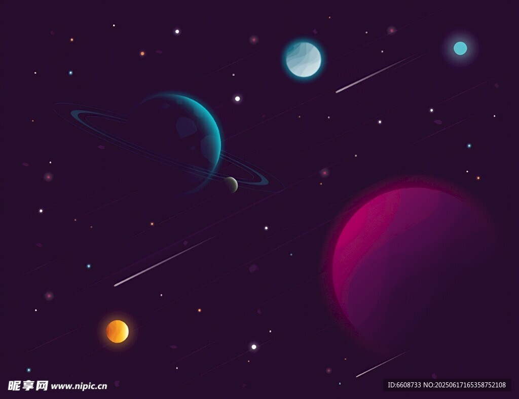 夢幻宇宙中的多彩星球