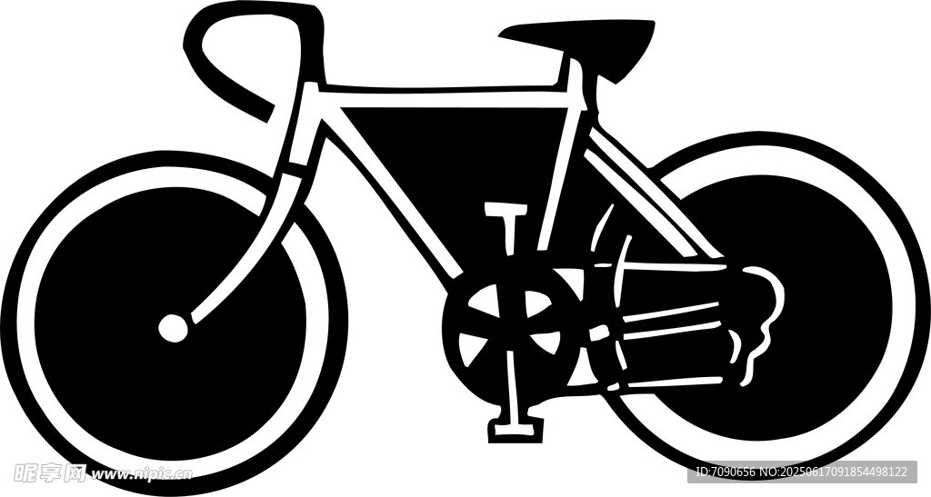 簡約黑白自行車 