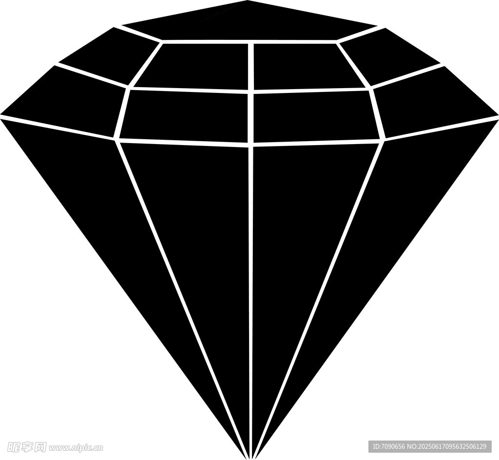 簡約黑色鉆石圖標(biāo)