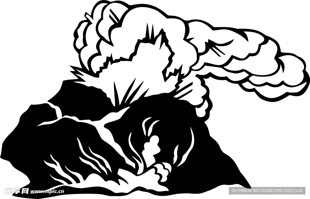 火山噴發景象