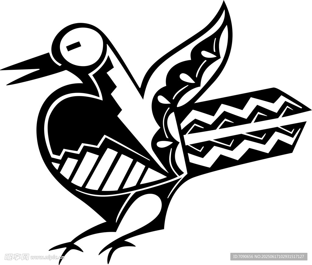 抽象風(fēng)格鳥(niǎo)形 
