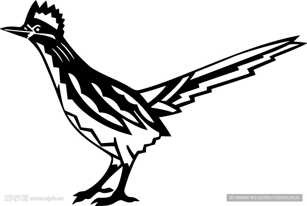 站立的條紋鳥