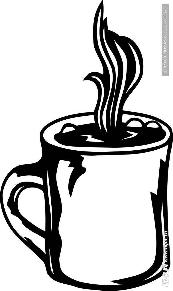 熱氣騰騰的咖啡杯