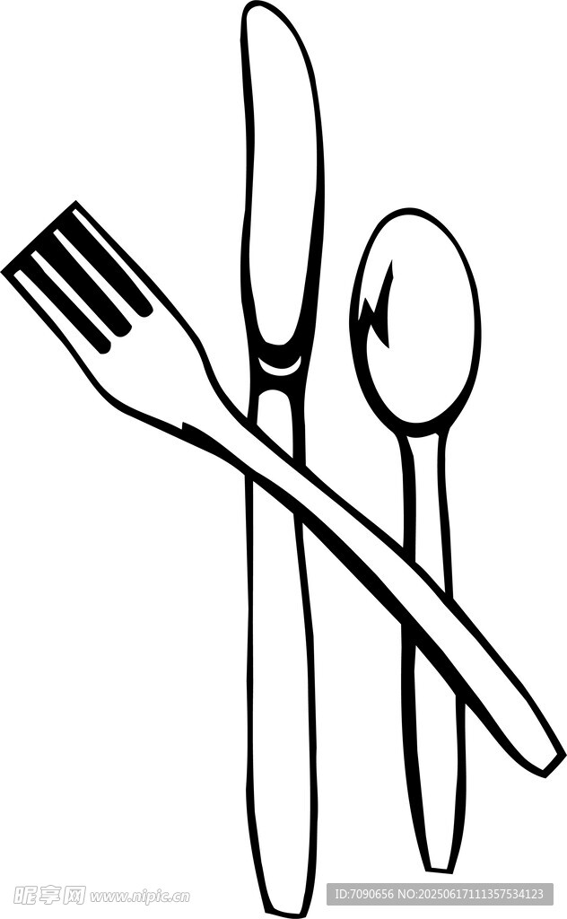 餐具線條圖