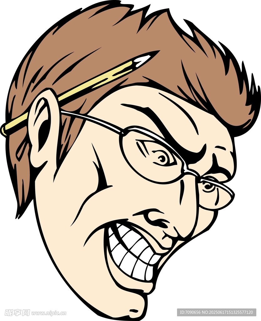 憤怒男子頭像