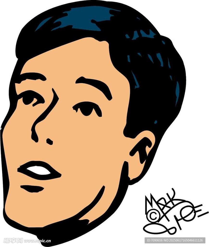 卡通風格男性頭像