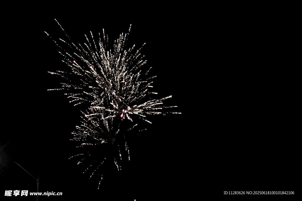 夜空中綻放的絢爛煙花