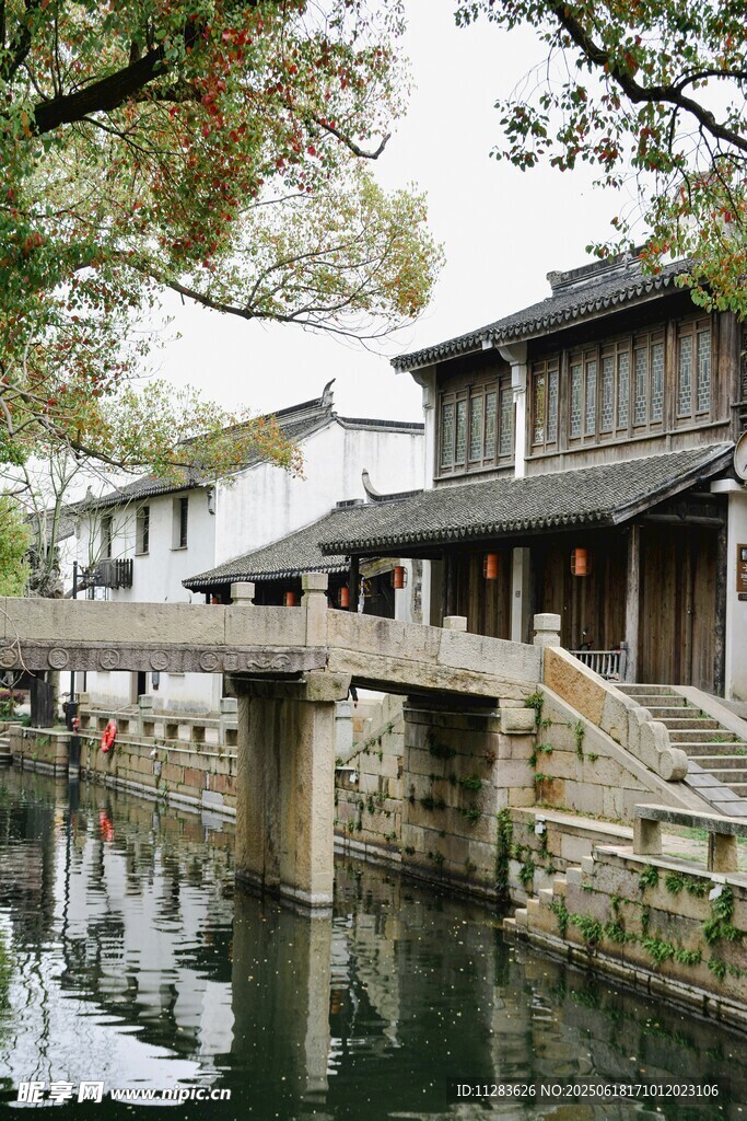 江南水鄉古橋流水人家