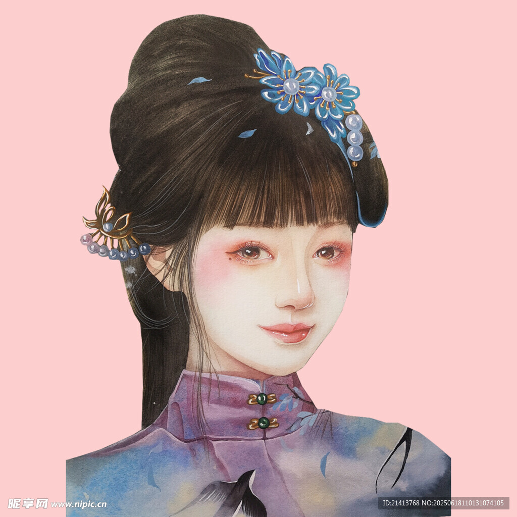 古風少女發飾精美扮相