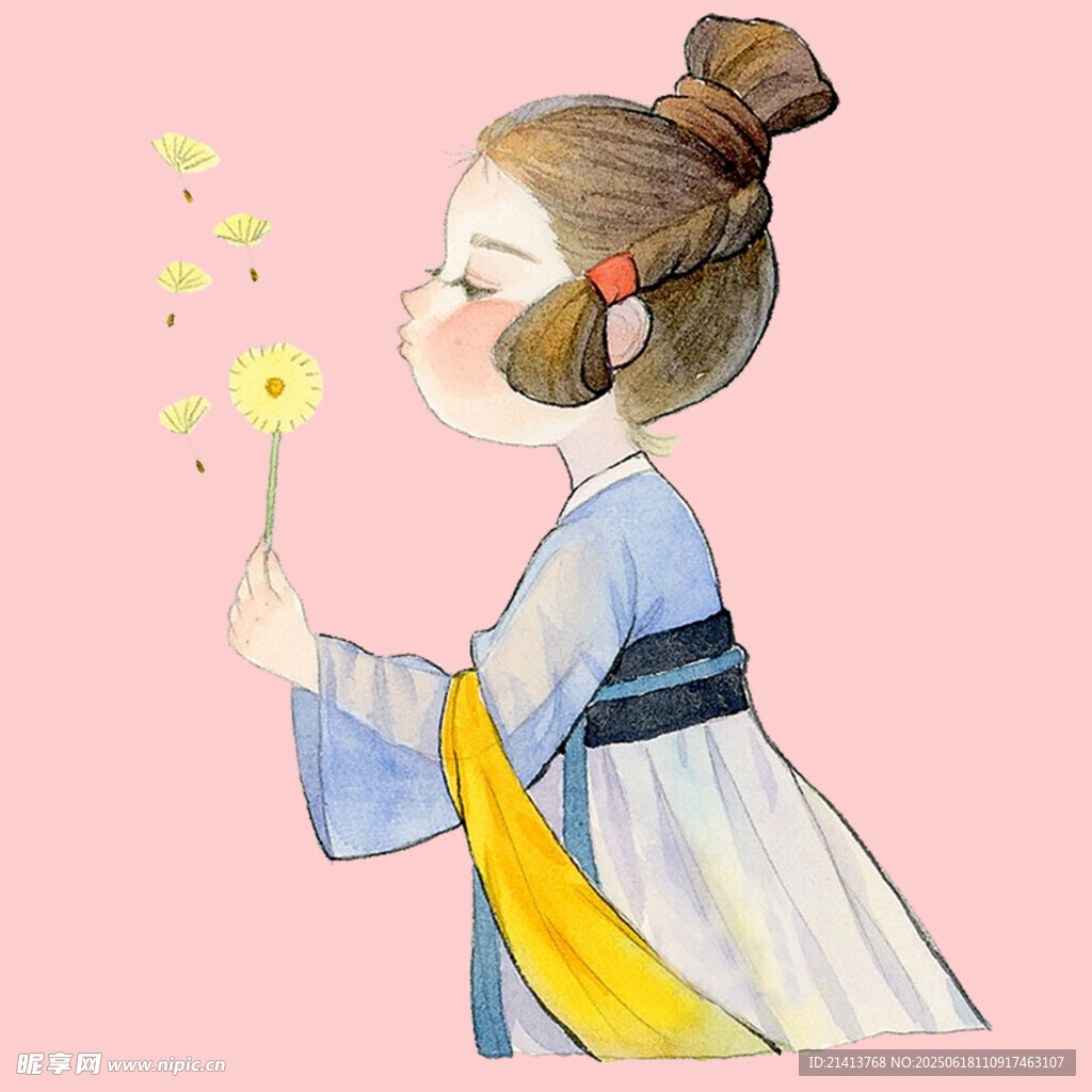 古風(fēng)少女吹蒲公英