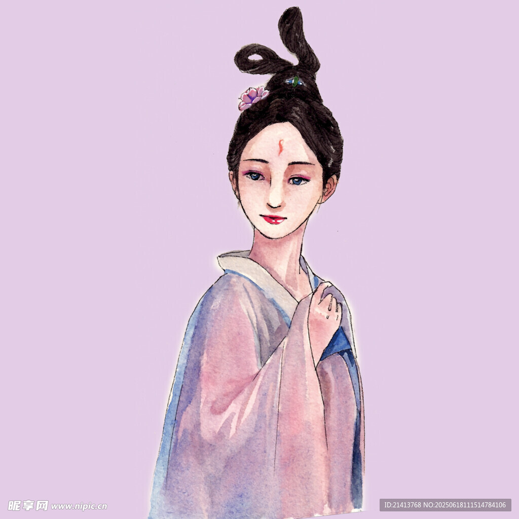古風漢服女子優(yōu)雅側顏