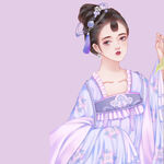 古風(fēng)漢服女子優(yōu)雅姿態(tài)