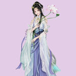 古風(fēng)持花古裝女子形象