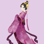 古風(fēng)紫衣女子優(yōu)雅身姿