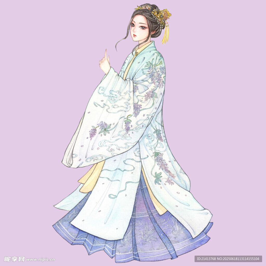 古風漢服女子優雅身姿