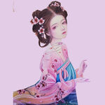 古風(fēng)漢服少女優(yōu)雅側(cè)影