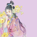 古風(fēng)少女賞黃花