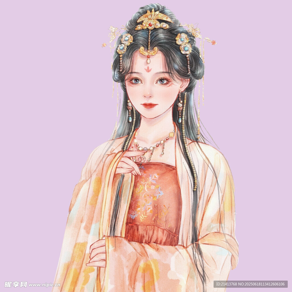 古風漢服女子優雅形象