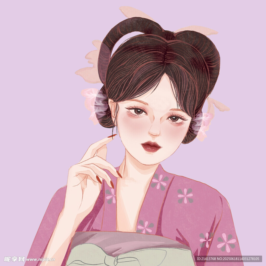 古風漢服少女優雅姿態