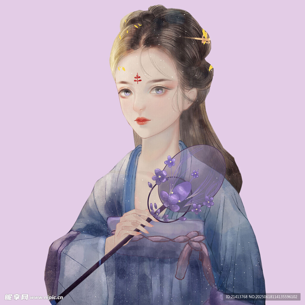 古風(fēng)持扇女子優(yōu)雅形象