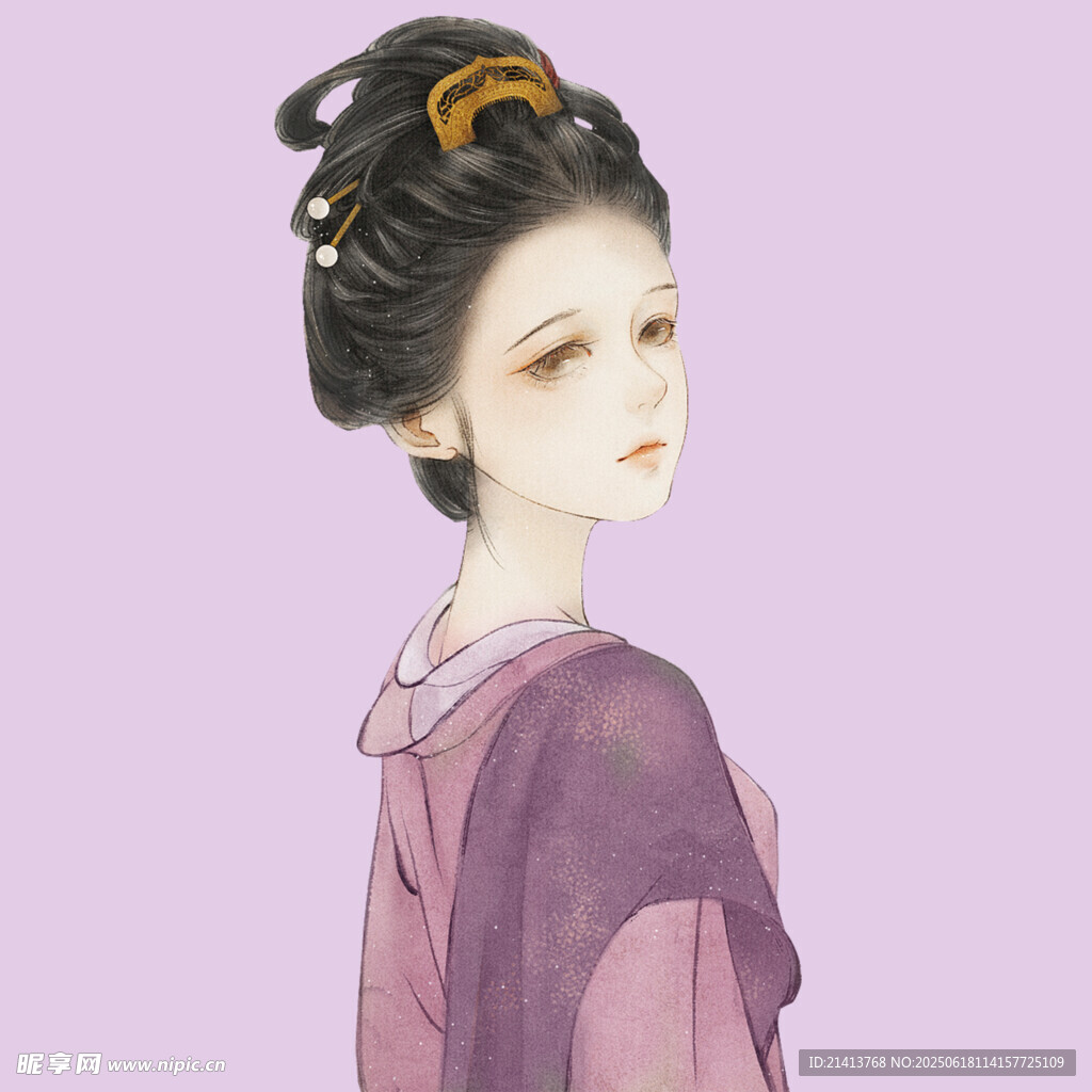 古風紫衣女子