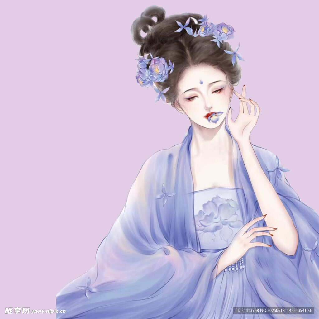古風紫衣女子