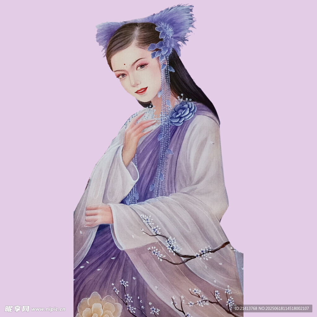古風(fēng)漢服女子優(yōu)雅姿態(tài)