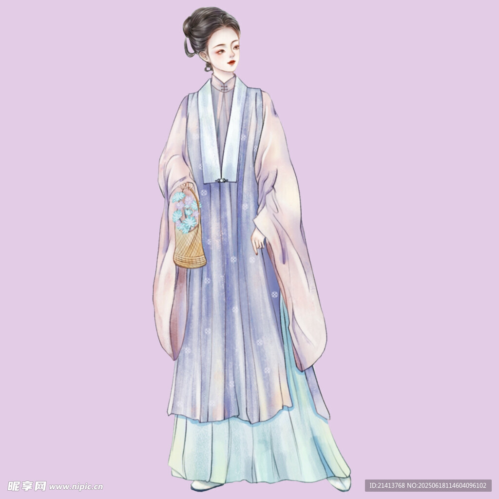 古風漢服女子優(yōu)雅形象