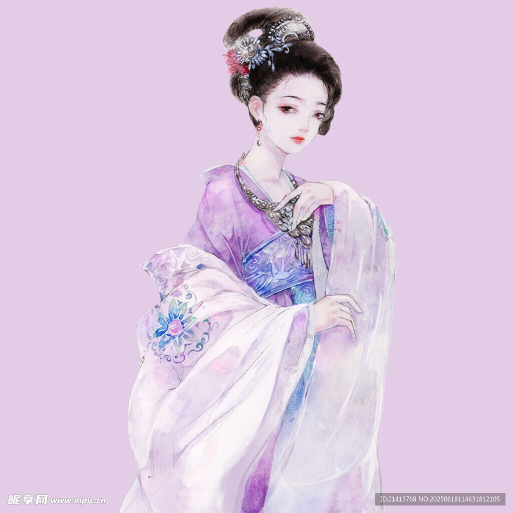 古風(fēng)紫衣佳人
