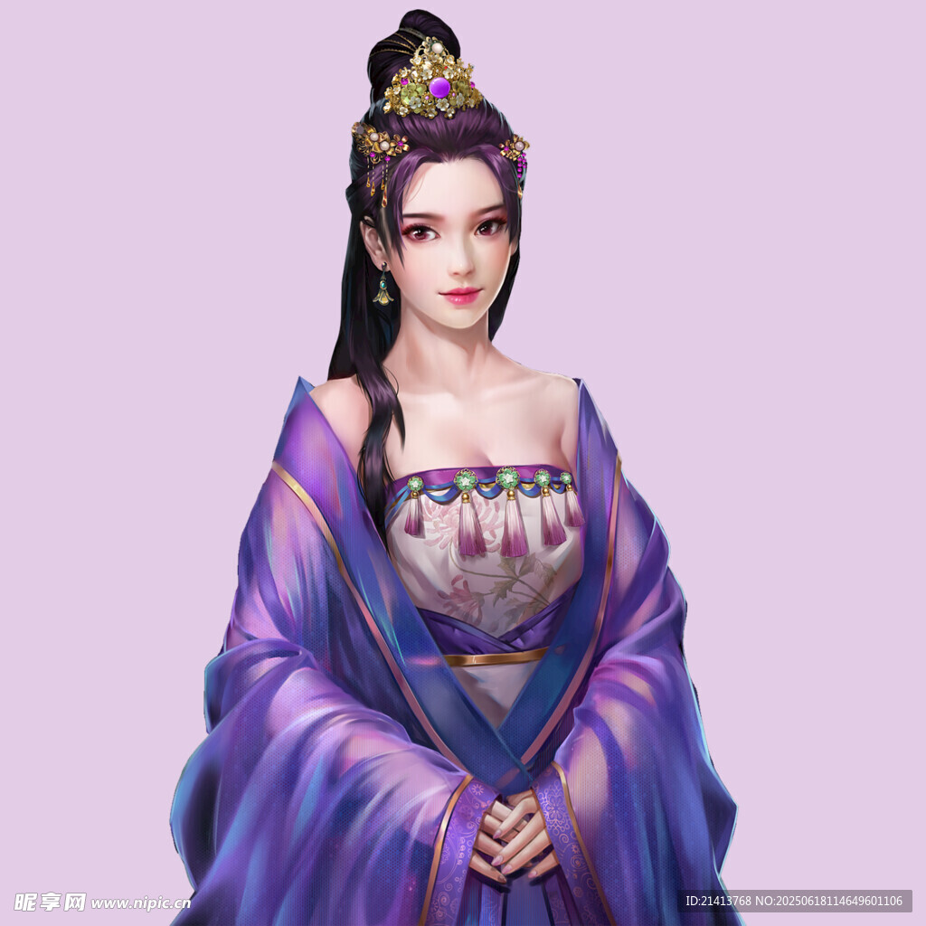 古風紫衣女子