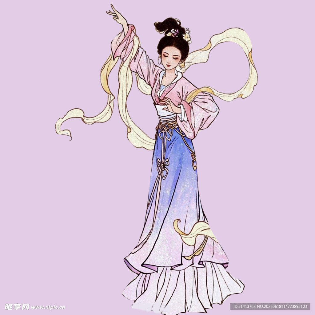 古典飄逸的古裝女子形象