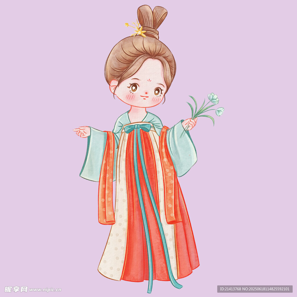 古風漢服小女孩