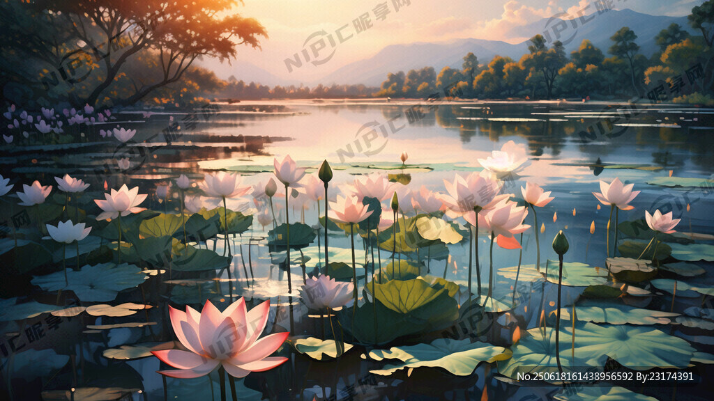 夏日荷花長(zhǎng)圖