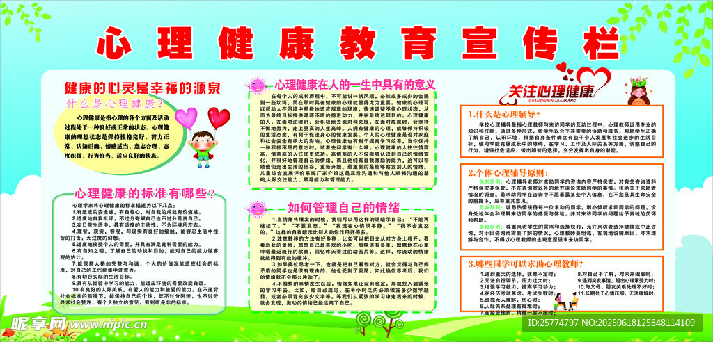 心理健康宣傳欄