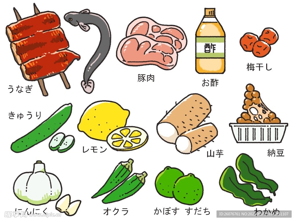 多樣食材展示